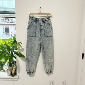 Urban Outfitters BDG Blue Acid Wash Denim Joggers Size Small